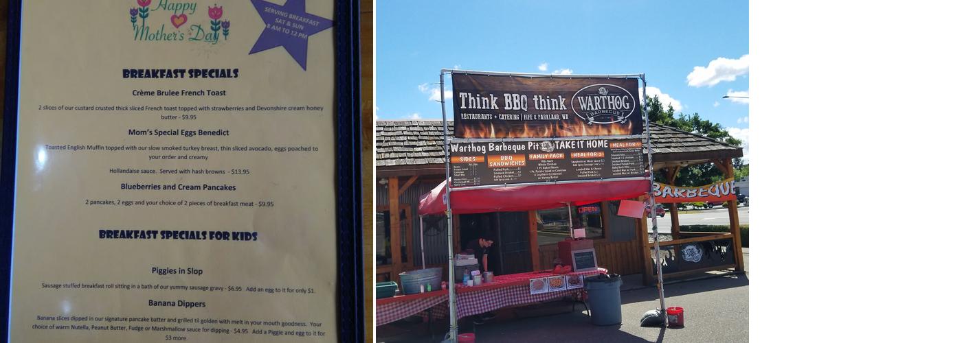 Warthog BBQ Pit Menu