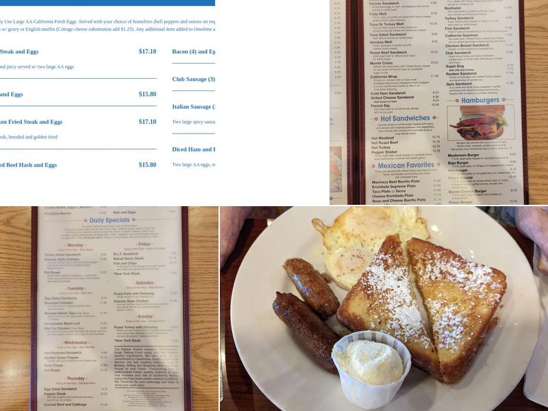 Pepper Shaker Restaurant Menu