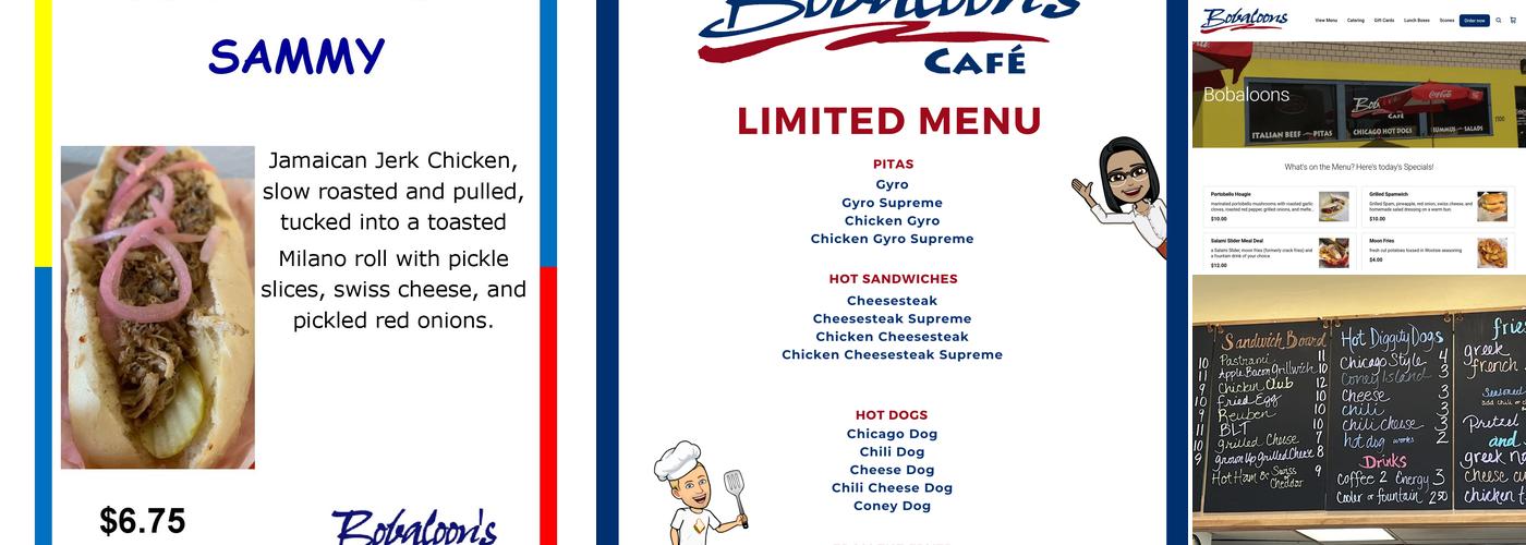 Bobaloon's Cafe Menu