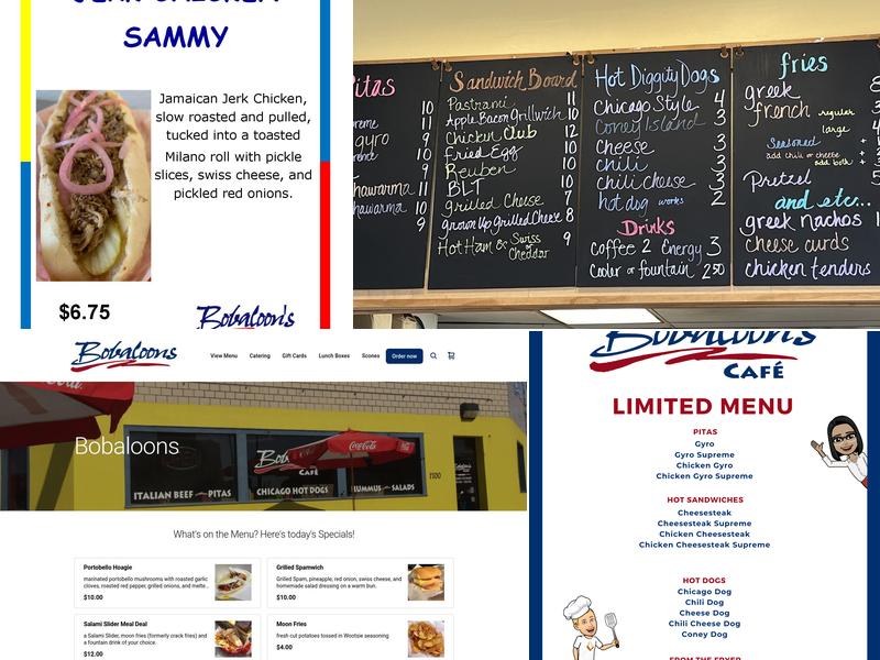Bobaloons Menu