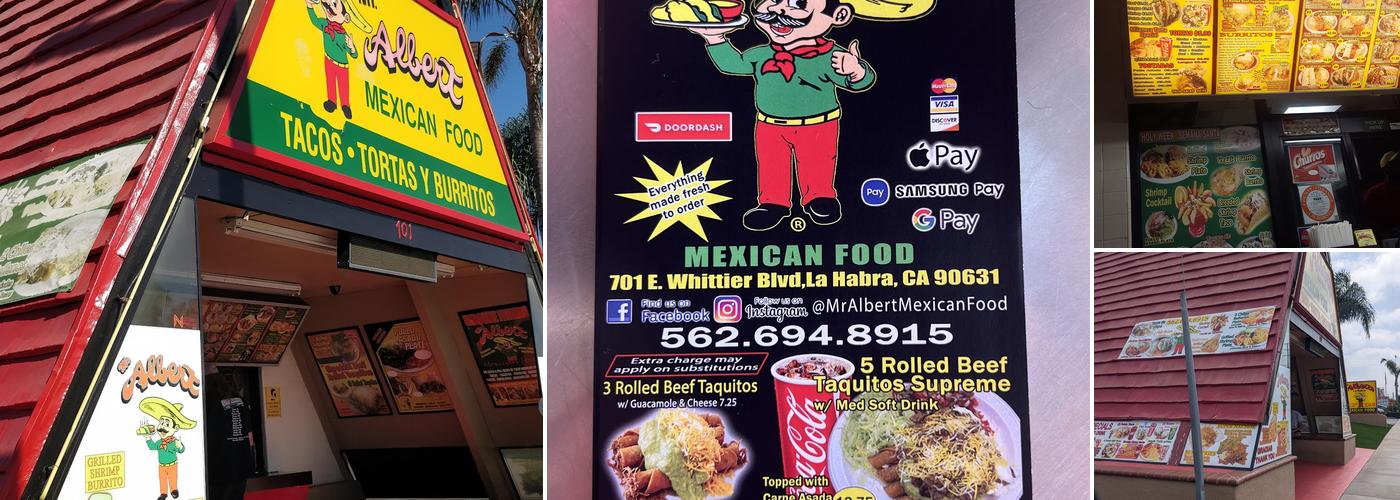 Mr.Albert Mexican Food Menu