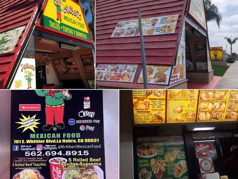 Mr.Albert Mexican Food Menu