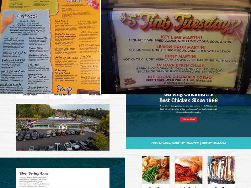 Silver Spring House Restaurant Menu