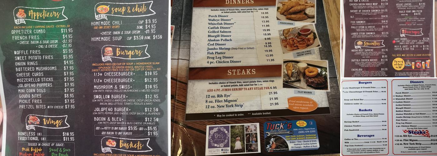 Swallow Inn Menu