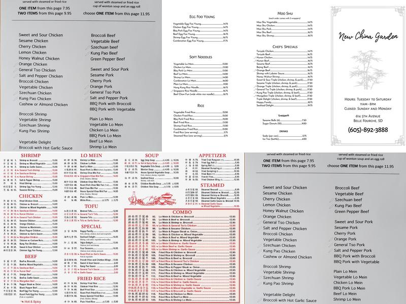 China Garden Restaurant Menu