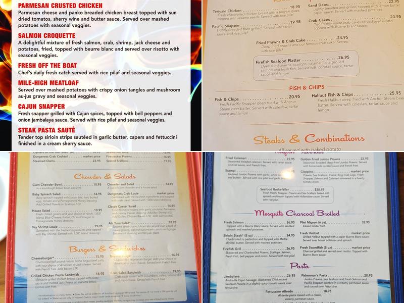FireFish Grill Menu