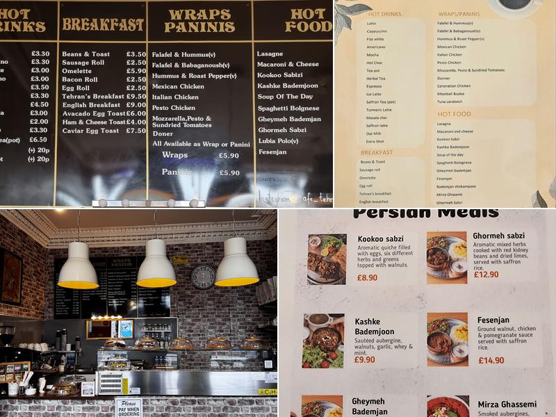 Cafe Tehran Menu