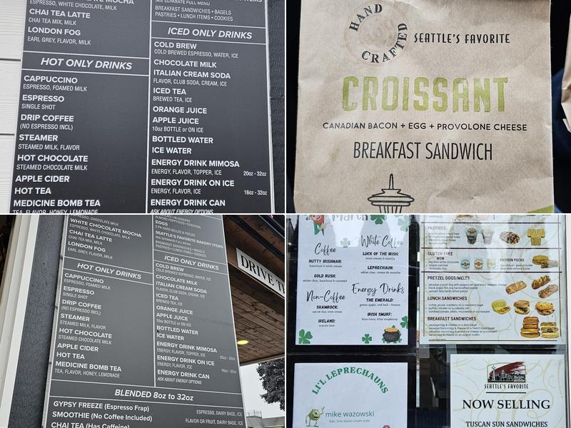 Gypsy Wagon Espresso Inc. Menu