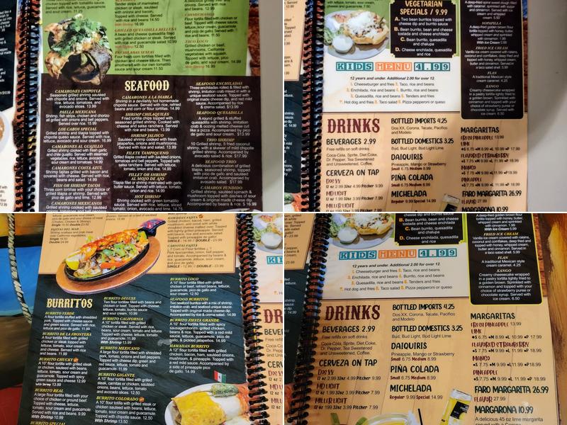 Alfonso's Mexican Restaurant Menu