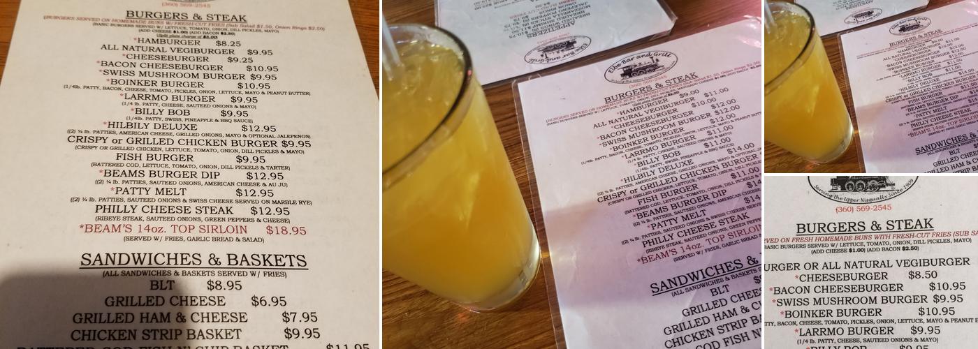 Elbe Bar & Grill Menu