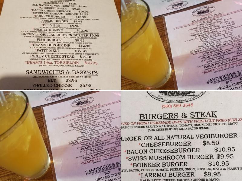 Elbe Bar & Grill Menu