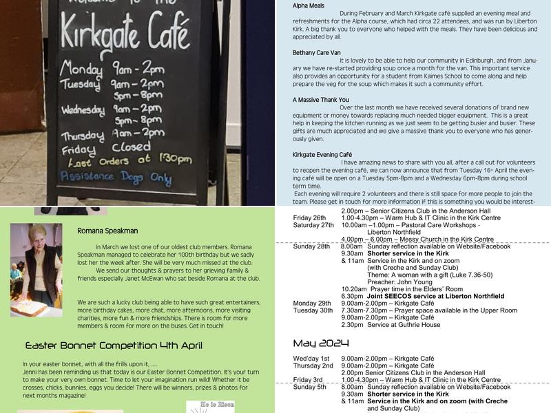 Kirkgate Cafe Menu