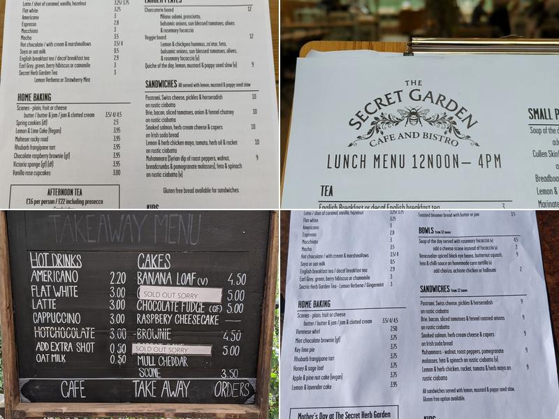 Secret Herb Garden Cafe & Bistro Menu