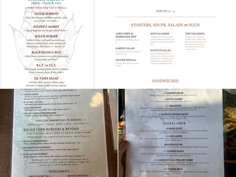 Wild Craft Eatery Menu