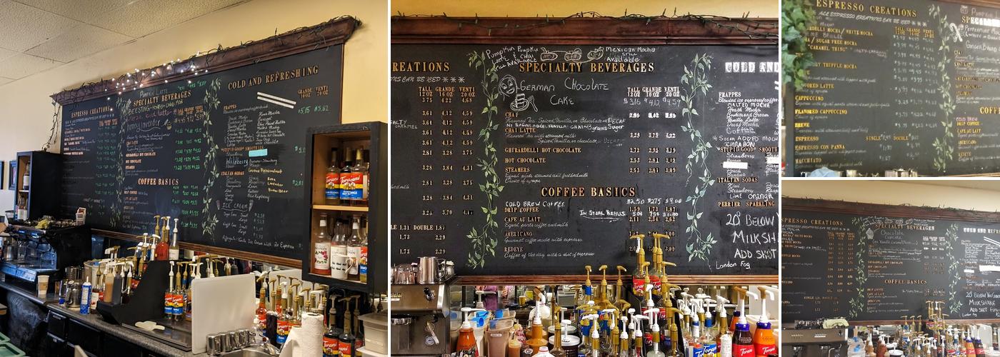 Higher Grounds Coffee Shoppe Menu