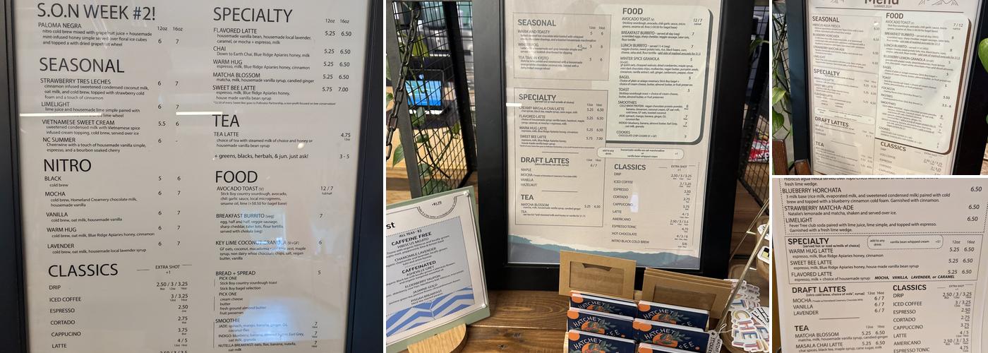 Hatchet Coffee Menu