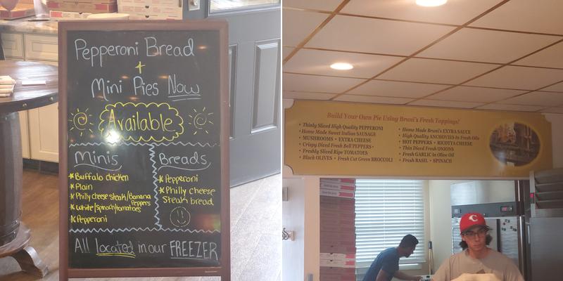 Bruni's Pizzeria Menu