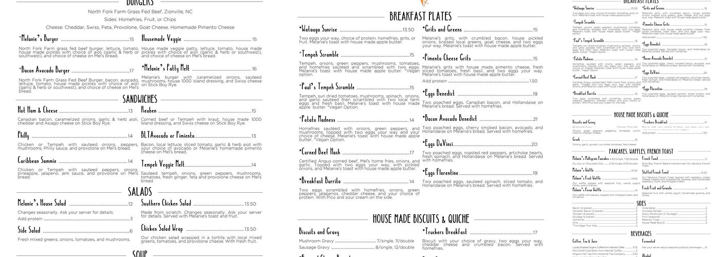 Melanie's Menu