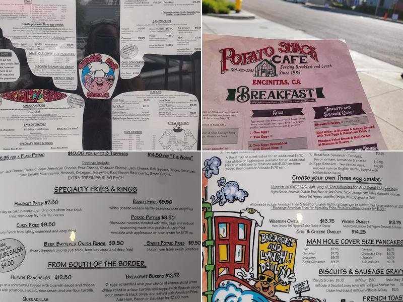 Potato Shack Cafe Menu