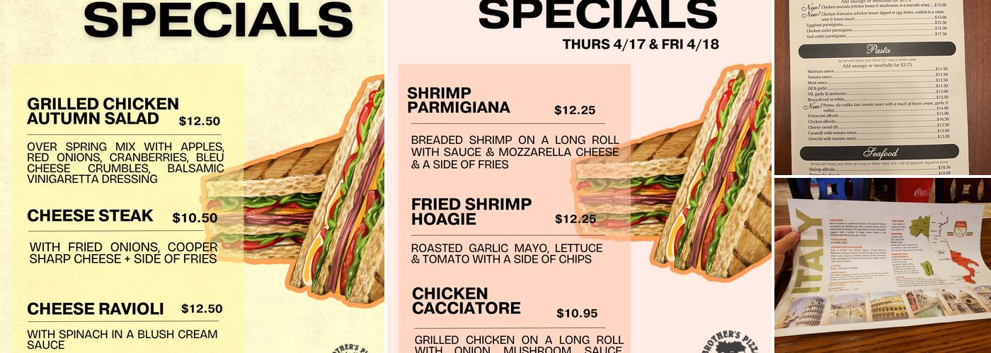 Brother's Pizza Menu