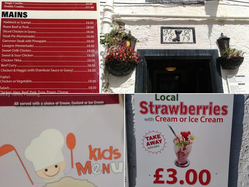 The Lomond Tearoom and Chocolate Shop Menu