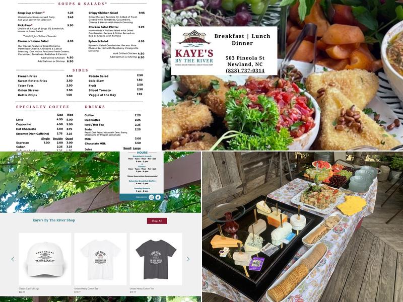 Kaye's By The River Menu