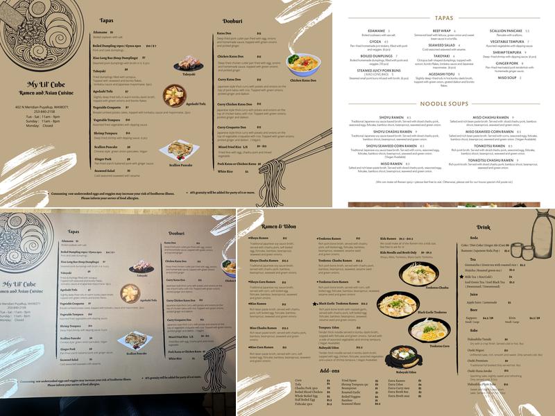 My Lil' Cube Menu
