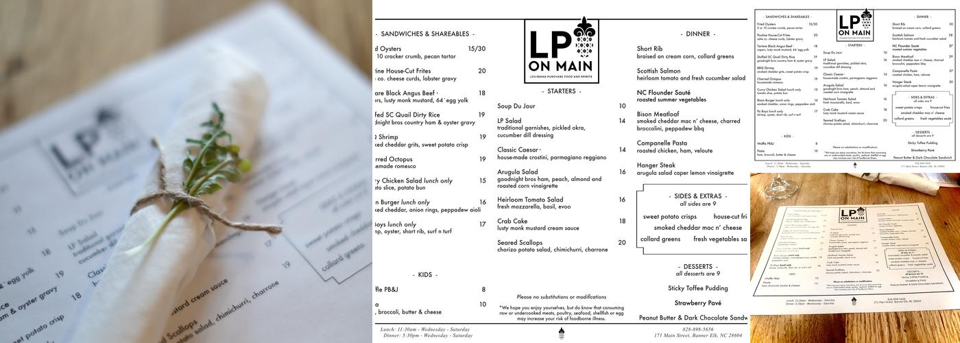LP on Main Menu