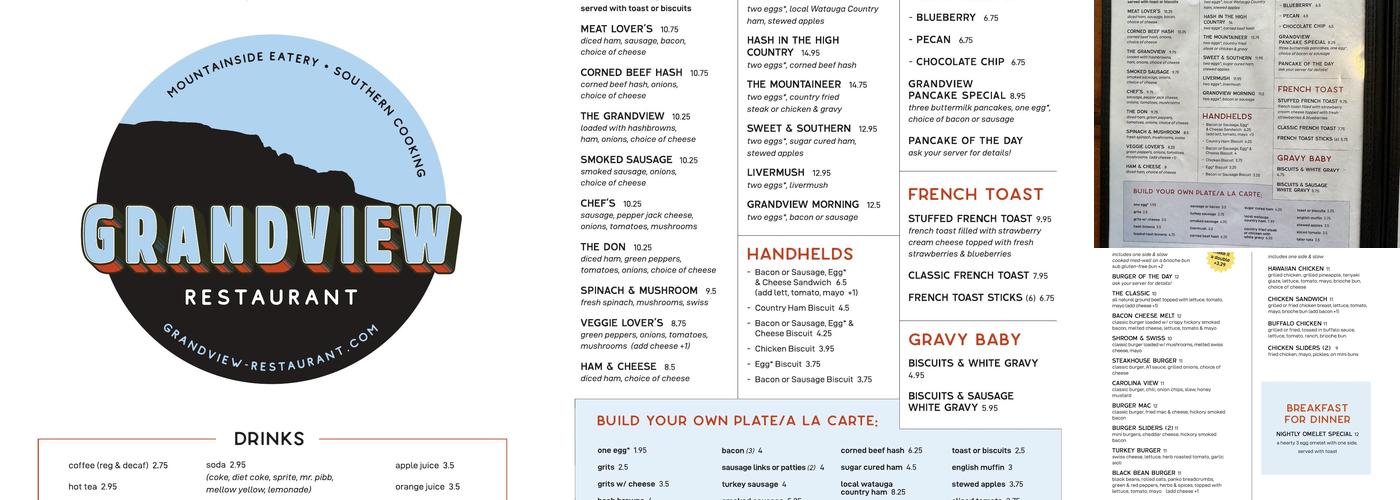 Grandview Restaurant Menu