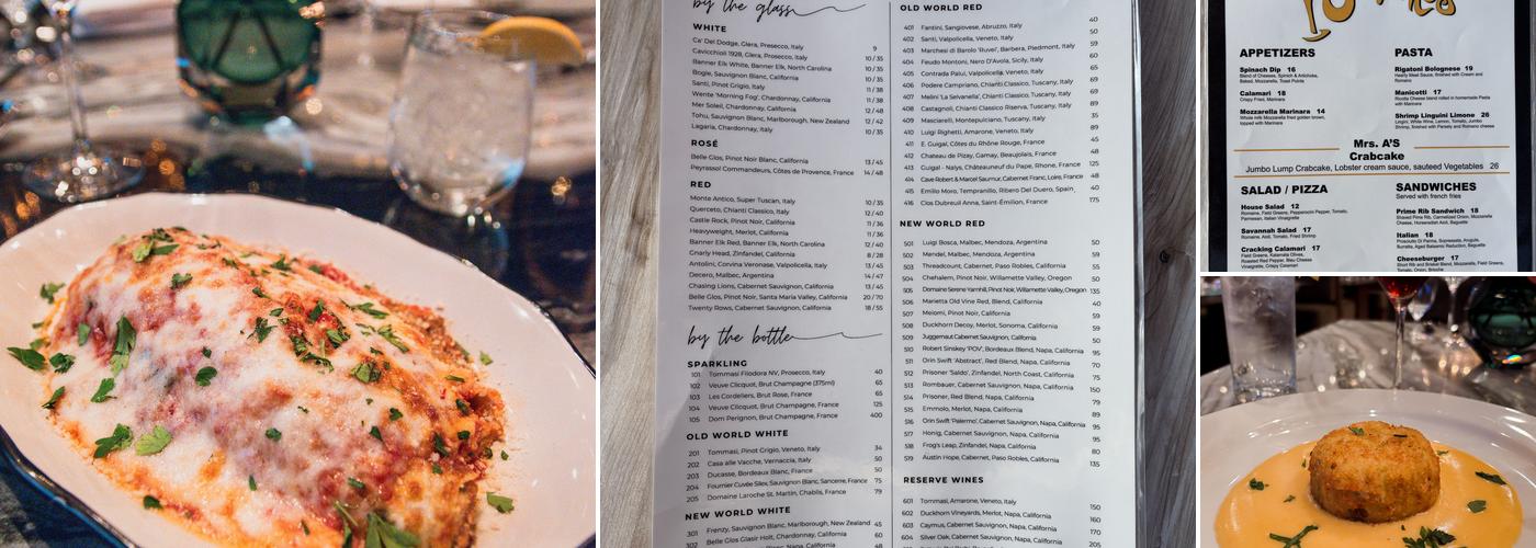 Sorrento's Italian Bistro Menu