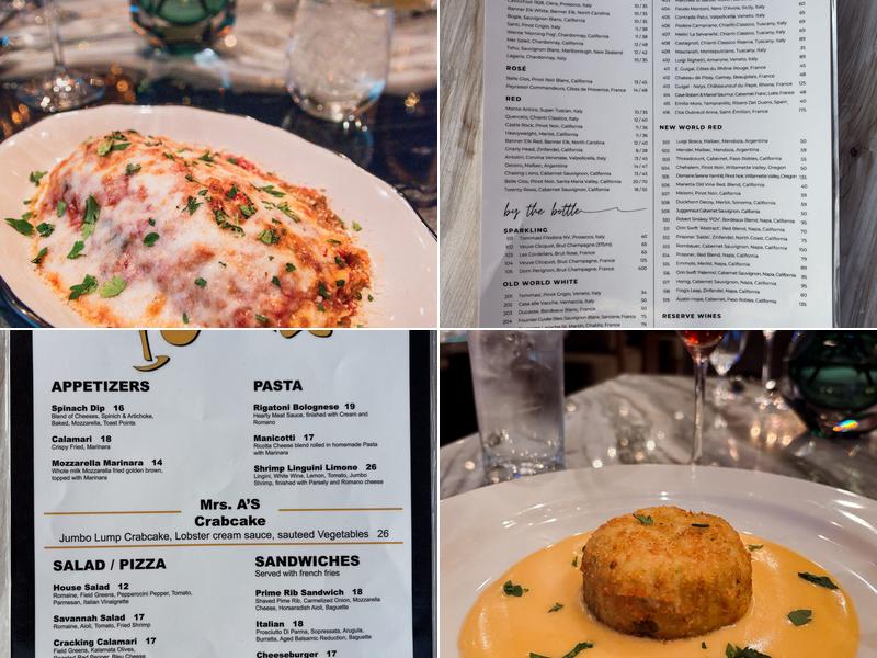 Sorrento's Italian Bistro Menu