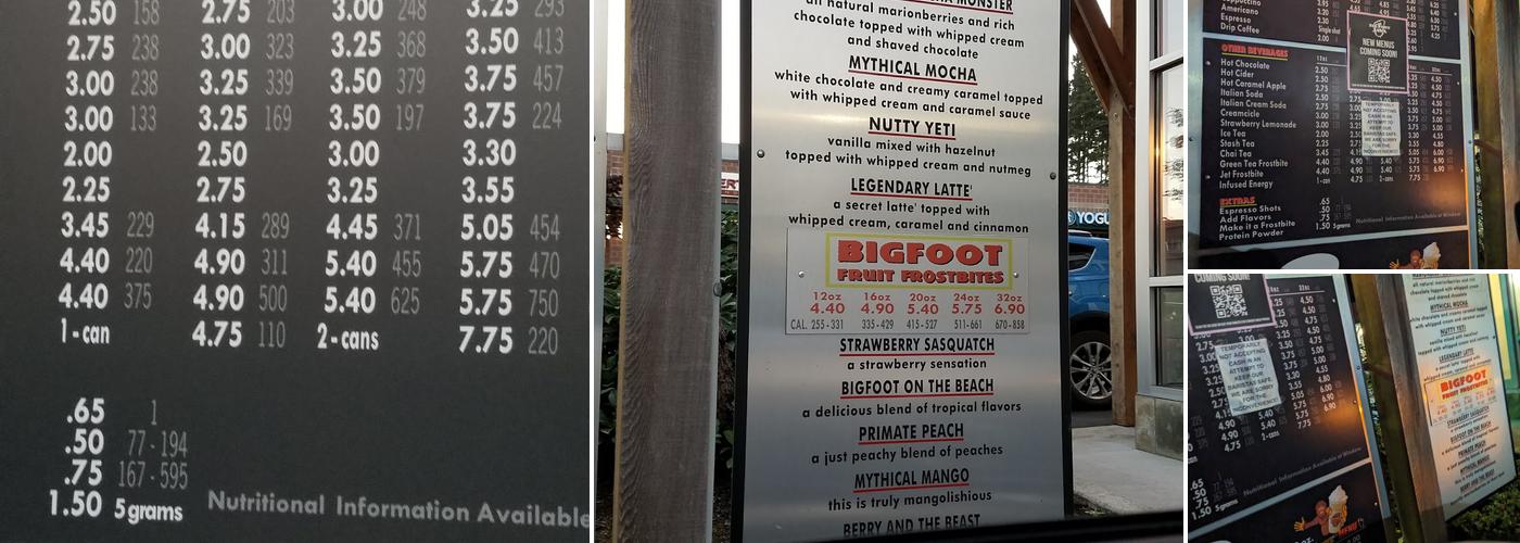 BigFoot Java Menu
