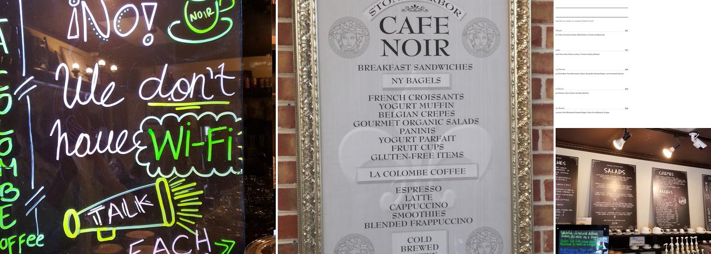 Cafe Noir Menu