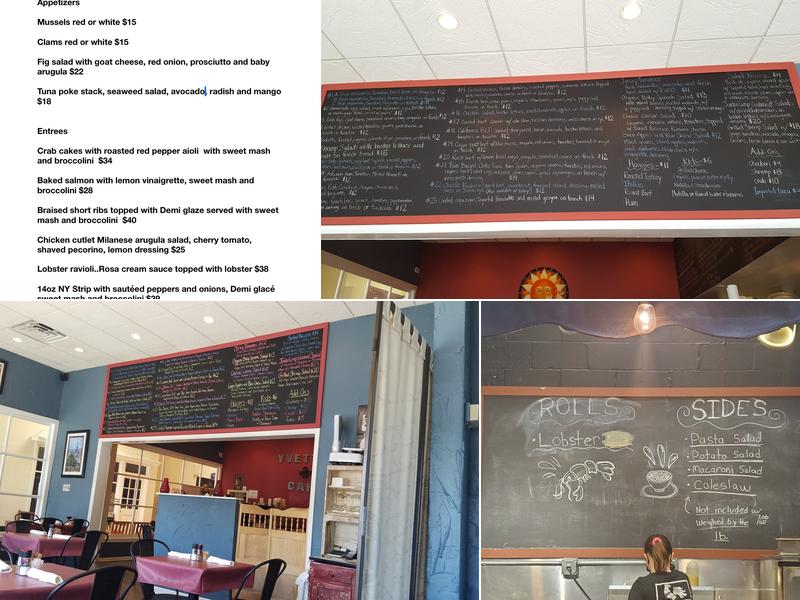 Yvette's Cafe Menu