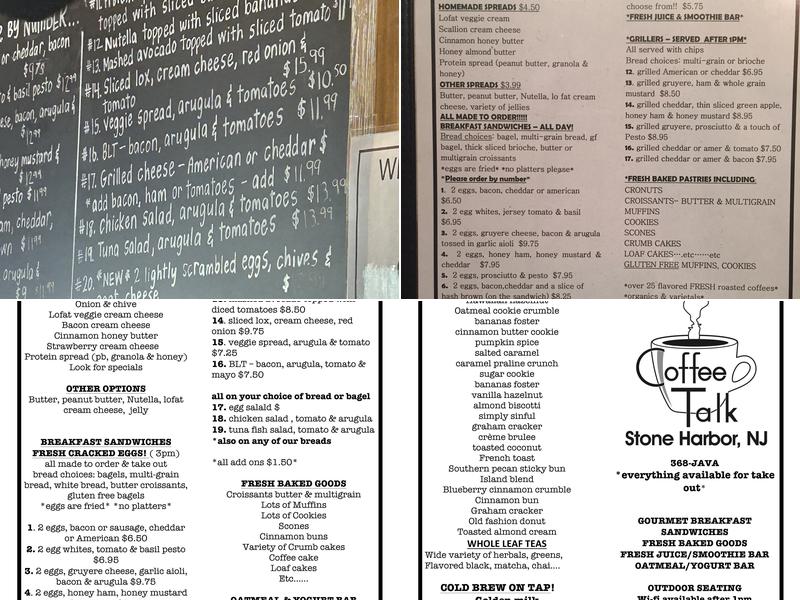 Coffee Talk Menu