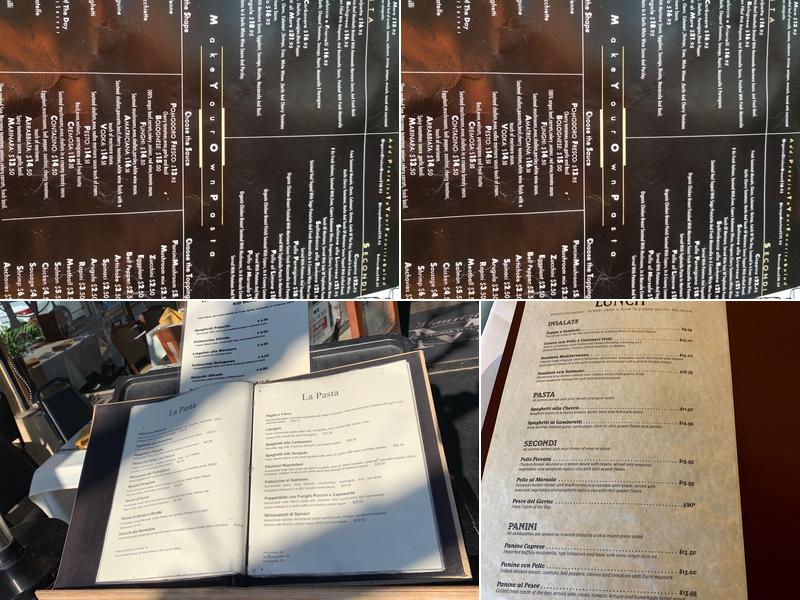 Maurizio's Trattoria Italiana Menu