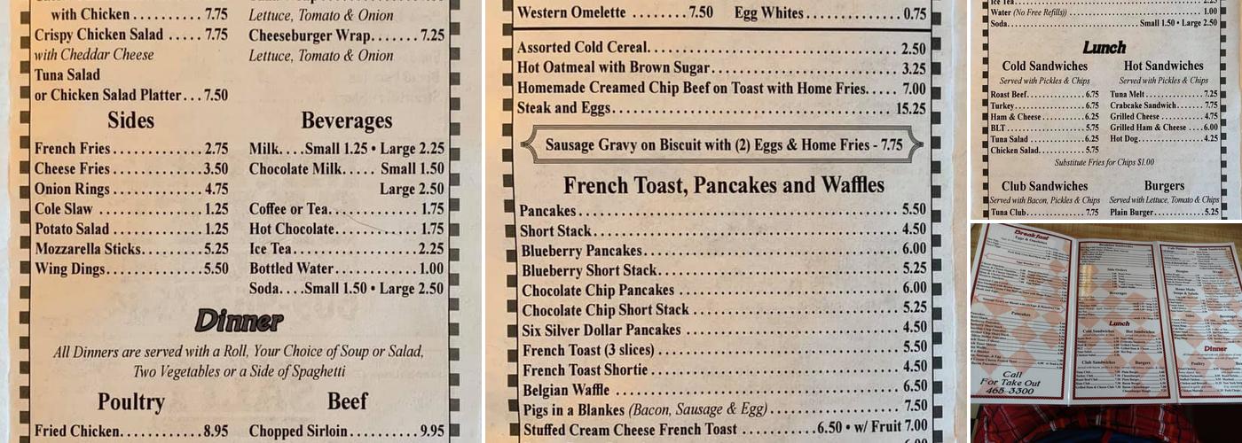 Steve's Cafe 47 Menu