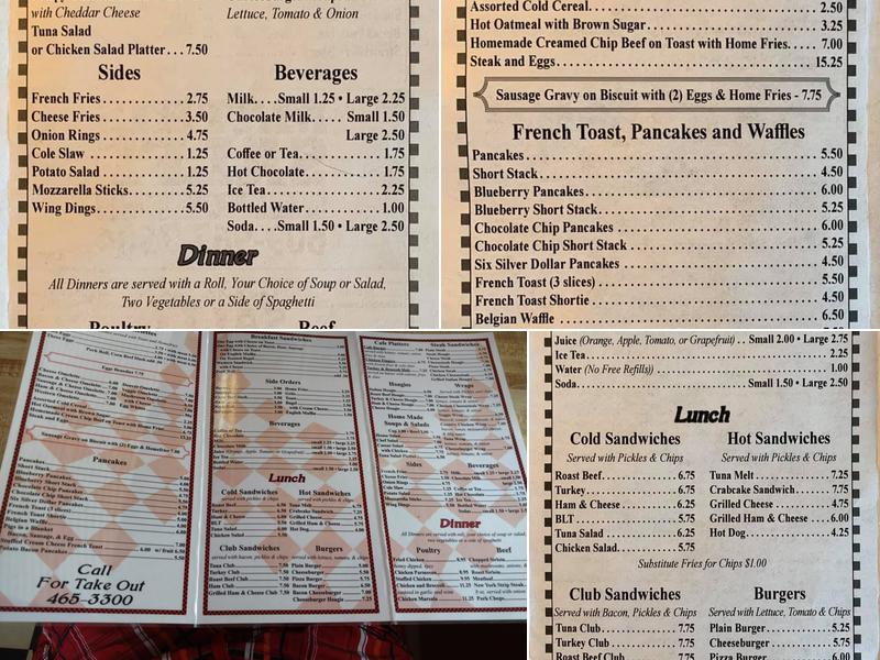 Steve's Cafe 47 Menu