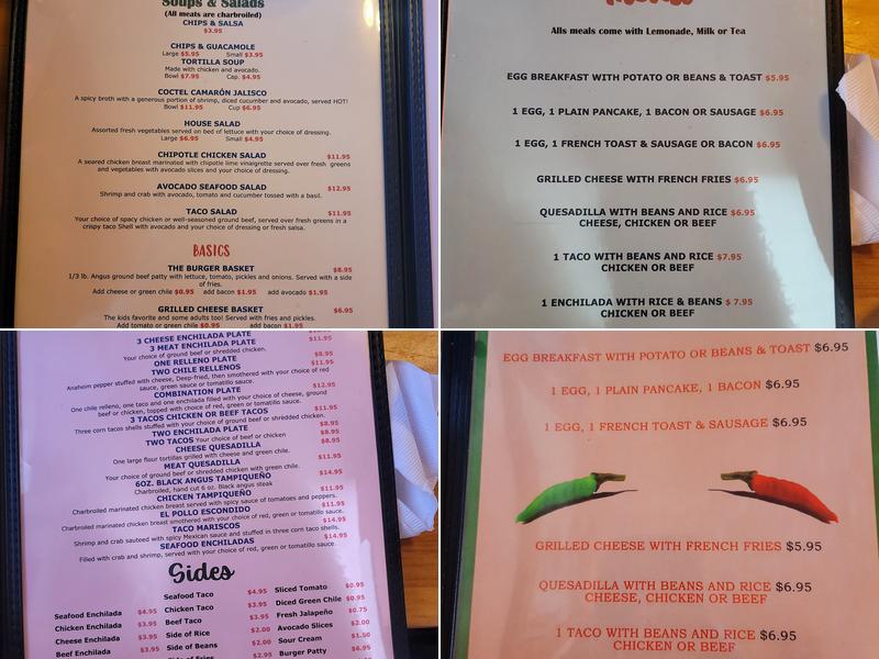 Pena's Place Menu
