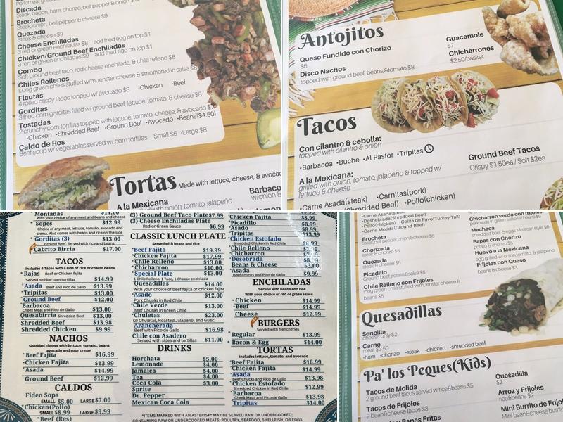 Disco Taco Menu