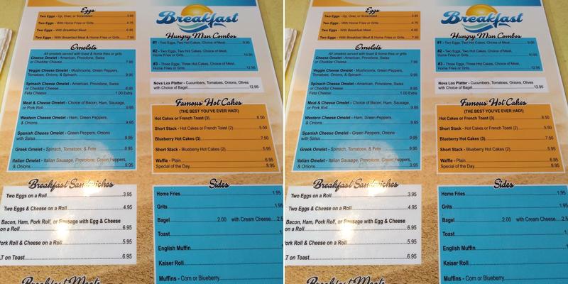 Gilchrist Offshore Restaurant Menu