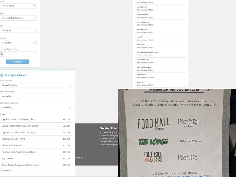 Food Hall at the Nest Menu