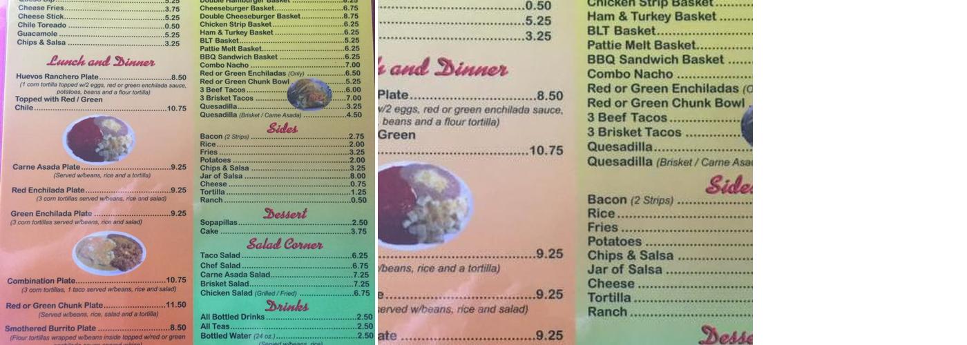 Licha's Kitchen Menu