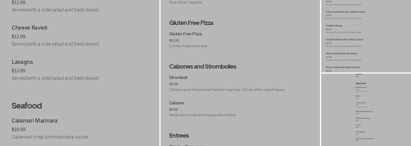 Pizza Brothers Bedminster Menu