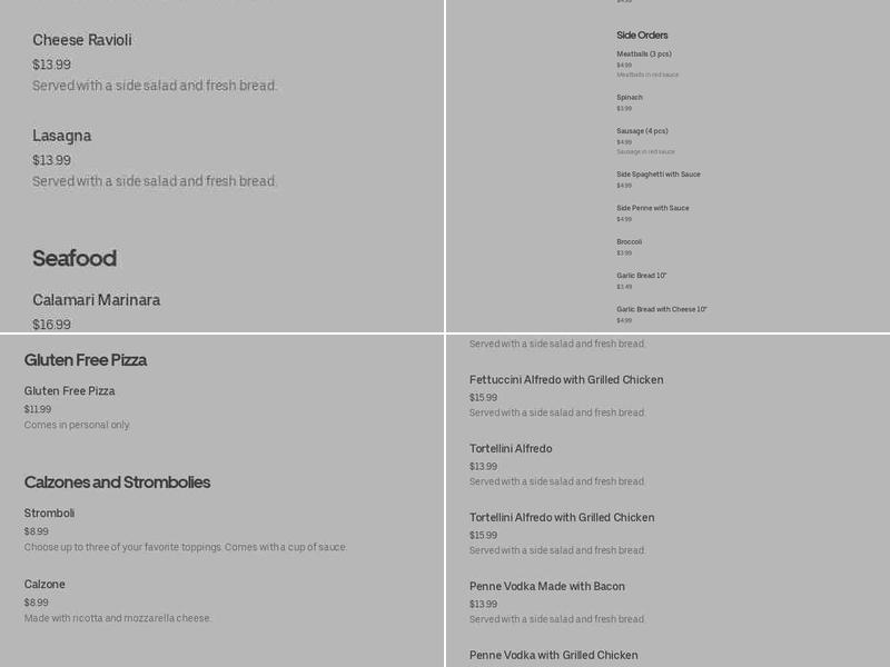 Pizza Brothers Bedminster Menu