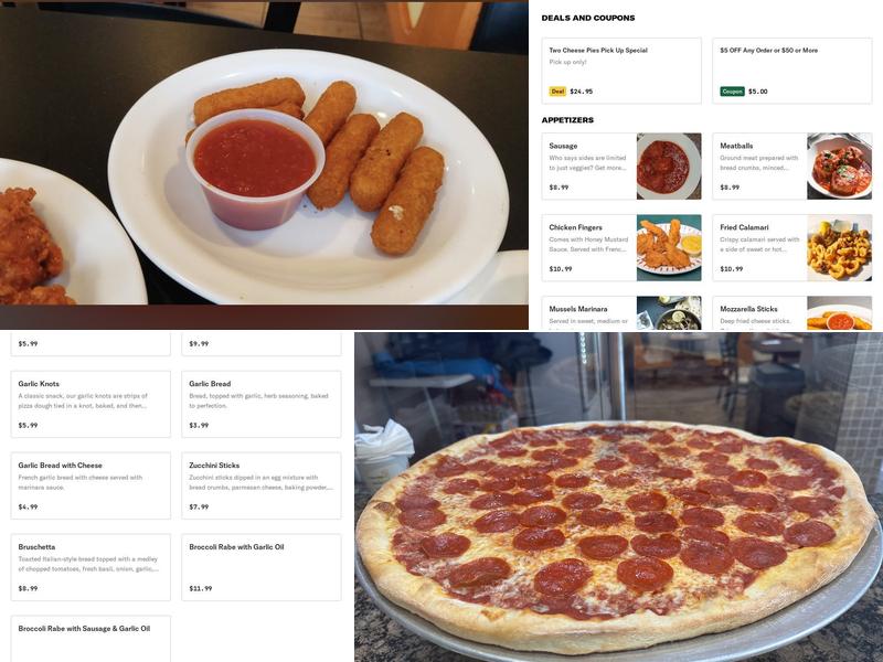 Sorrento's Pizza Menu