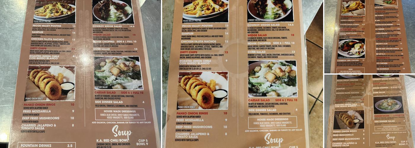 Lucky Bull Grill Menu