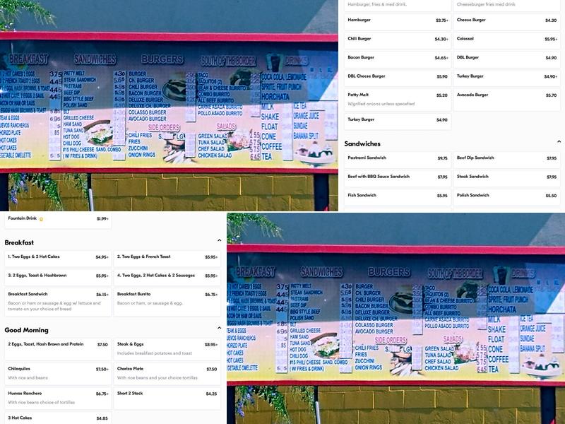 Rick's Drive In & Out Menu