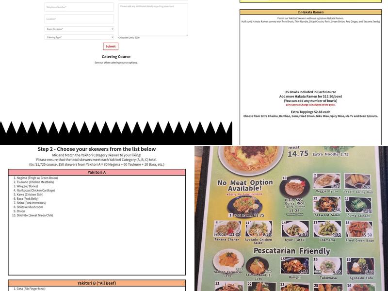 Shin-Sen-Gumi Hakata Ramen - Gardena Menu