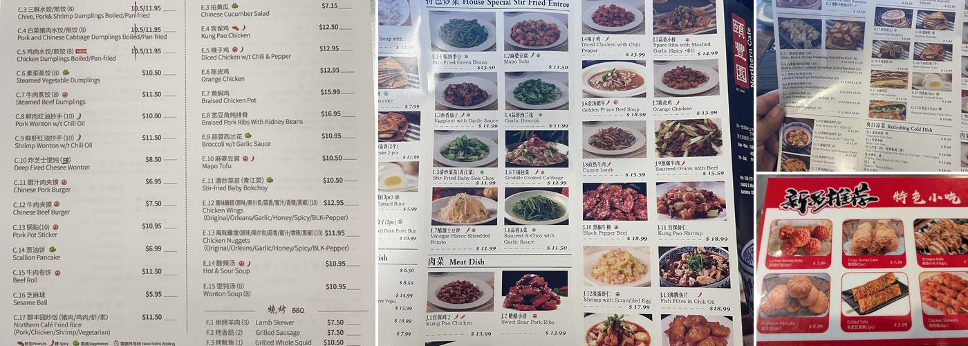Northern Cafe Menu
